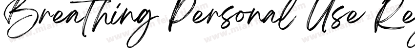 Breathing Personal Use Regular字体转换